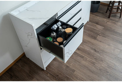 キッチンカウンター 幅150cm キッチンラック 伸縮式 セラミック天板 コンセント 食器棚 キッチンボード スライド式 キッチン収納 アイランドキッチン リビング ダイニング 間仕切り 収納カウンター(代引不可)