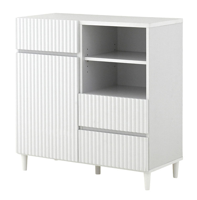 アランキャビネットALN90-90C WH ホワイト キャビネット 幅89cm サイドボード チェスト サイドチェスト 収納棚 収納 リビング収納 収納家具