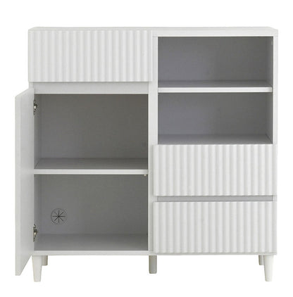 アランキャビネットALN90-90C WH ホワイト キャビネット 幅89cm サイドボード チェスト サイドチェスト 収納棚 収納 リビング収納 収納家具