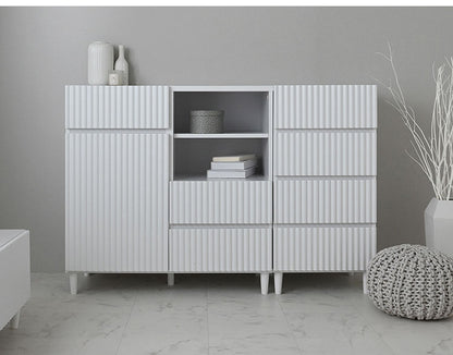 アランキャビネットALN90-90C WH ホワイト キャビネット 幅89cm サイドボード チェスト サイドチェスト 収納棚 収納 リビング収納 収納家具