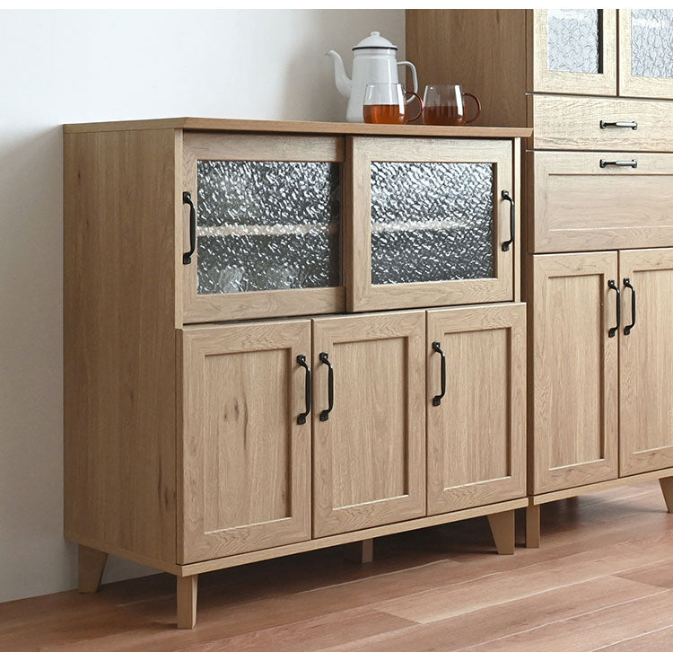 リビストキッチンカウンターRV90-90C GN グレーナチュラル 幅90cm キッチンカウンター 食器棚 カップボード カウンター キッチン収納 キッチンボード