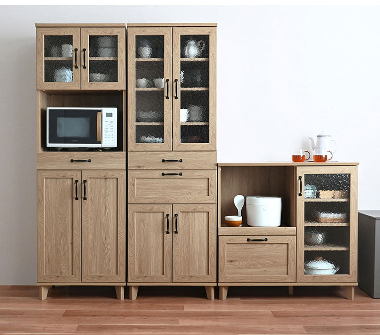 リビストレンジボードRV90-90RB GN グレーナチュラル 幅90cm レンジボード 食器棚 レンジ台 キッチンカウンター キッチンボード