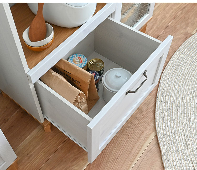 リビストレンジボードRV90-90RB WH/GN ホワイト×グレーナチュラル 幅90cm レンジボード 食器棚 レンジ台 キッチンカウンター キッチンボード