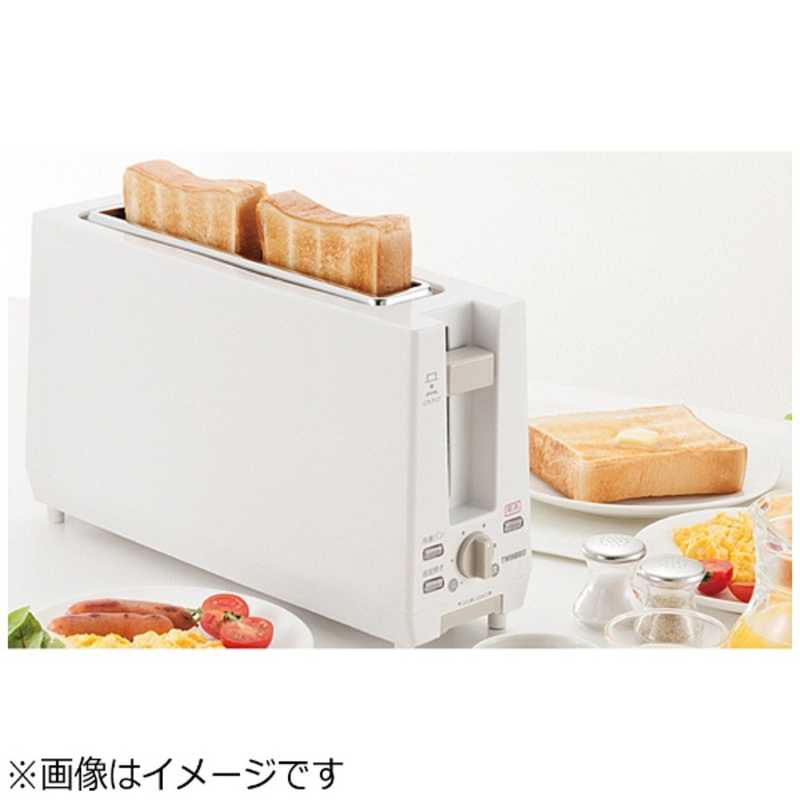 ポップアップトースター 2枚焼き TS-D404W ホワイト TWINBIRD ツインバード 薄型11cm 焼き色無段階調節 4枚切りまで対応 コンパクト ベーグル 山型パン 冷凍パンモード搭載