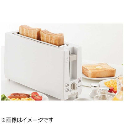 ポップアップトースター 2枚焼き TS-D404W ホワイト TWINBIRD ツインバード 薄型11cm 焼き色無段階調節 4枚切りまで対応 コンパクト ベーグル 山型パン 冷凍パンモード搭載