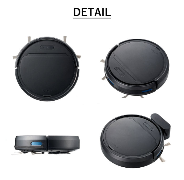 ロボット掃除機 ロボットクリーナー AiMY AIM-RC41 エイミー ブラック お掃除ロボット 全自動 小型 コンパクト 水拭き対応 自動ゴミ収集 お掃除ロボット 静音 自動充電 小型 落下防止 衝突防止