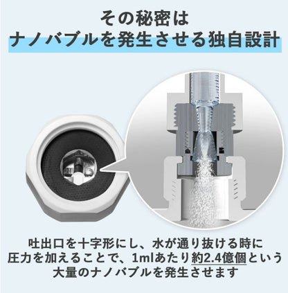 AiMY ナノバブルウォッシュ AIM-MS11 AIM-MS02 水生活製作所 ナノバブル 洗濯 ナノバブルウォッシュホース 洗濯ホース 簡単取付 洗濯機用 洗濯槽汚れ ナノバブル発生器 洗濯アダプター 除菌 汚れ カビ