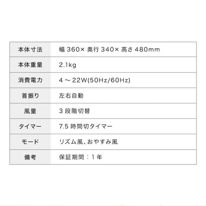 壁掛け扇風機 DCモーター 首振り 5枚羽根 30cm リモコン リズム風 風量切替 静音 オフタイマー 節電 サーキュレーター KI-DC338 TEKNOS テクノス