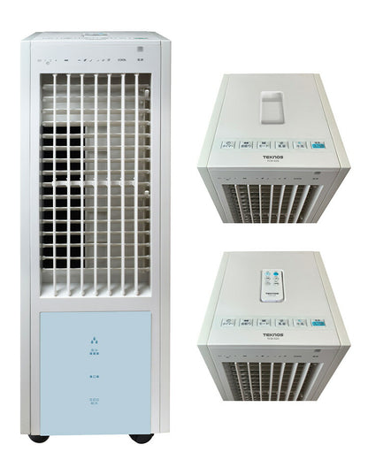 TEKNOS 冷風機 小型 冷風扇風機 静音 おしゃれ 冷風 扇風機 リモコン付き アウトドア コンパクト スリム 送風 リビング キッチン 子供部屋 タイマー 節電 業務用 倉庫 工場 体育館 テクノス TCW-020
