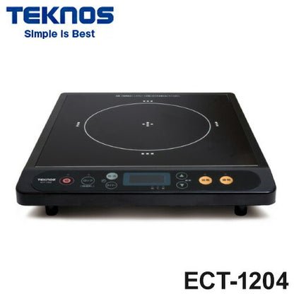 TEKNOS テクノス IHコンロ クッキングヒーター タイマー 電磁調理器 1口 卓上 1200W 薄型 タイマー 保温 ロック機能付き IHヒーター 新生活 一人暮らし 2人暮らし キッチン家電 ECT-1204