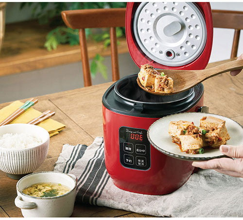 D&S コンパクトライス&フードクッカー 炊飯器 調理鍋 【約170×197×192mm・内なべ・しゃもじ・計量カップ】 22640201(代引不可)