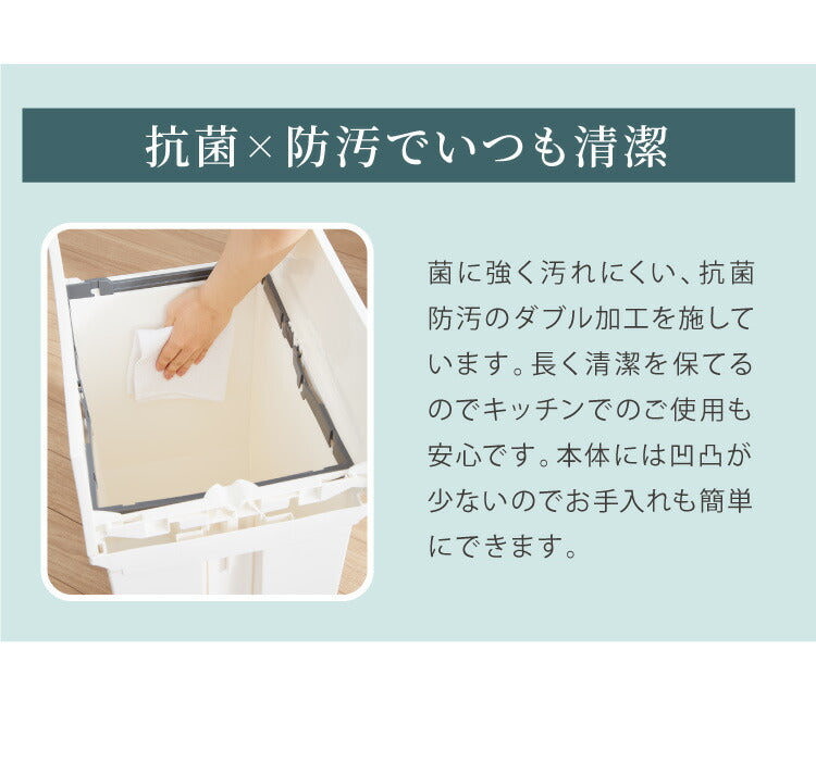 ゴミ箱 ごみ箱 ワンタッチ 2個セット おしゃれ キッチン 45l 45リットル 幅27 奥行42.5 高さ48 分別 フタ付き ダストボックス ペダル式 北欧 シンプル 一人暮らし 抗菌 防汚 省スペース(代引不可)