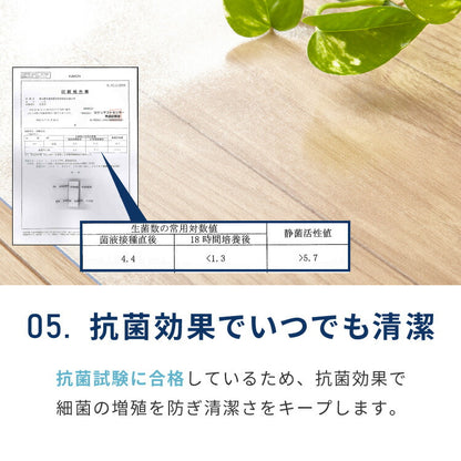 ダイニングマット 透明 クリア 撥水 180×180cm 厚さ1.5mm 厚手 PVC エンボス加工 透明 防水 めくれにくい 吸着 フリーカット フロアマット チェアマット キッチンマット テーブルマット ノンホルム 傷防止 反射防止