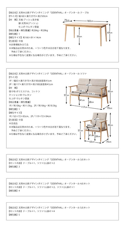 ダイニングテーブル テーブル ダイニング [天然木北欧デザインダイニング 【ODENTHAL】 オーデンタール テーブル 160cm]（代引き不可）