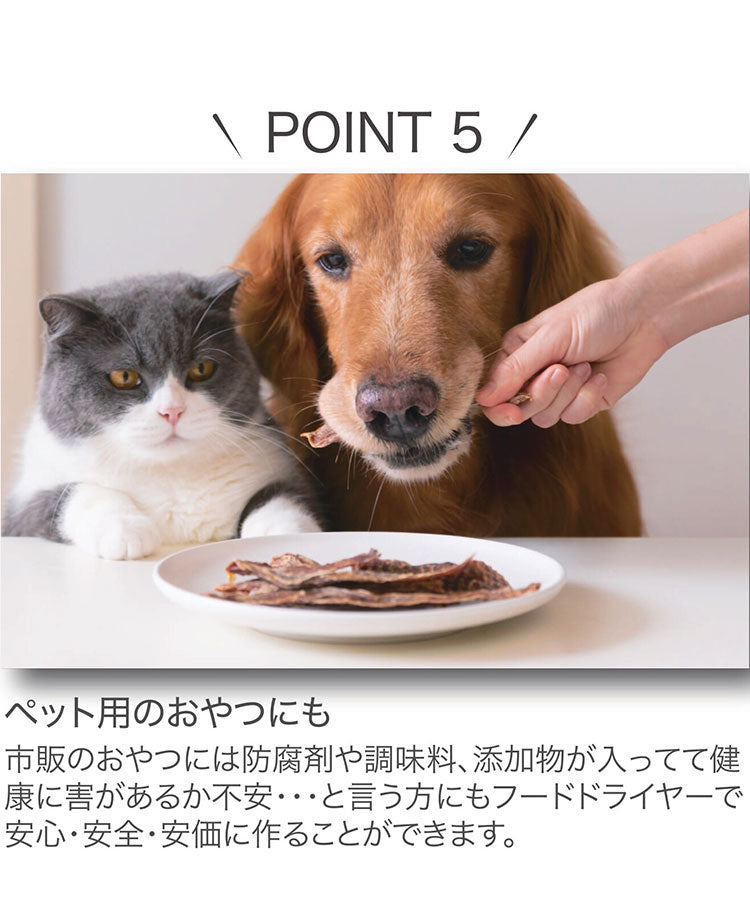 フードドライヤー ドライフルーツ 無添加 おやつ 食品乾燥機 ディハイドレーター ドライフード 干し ペットフード 発酵食品 もっと美味しくフードドライヤーDX RM-237H ROOMMATE