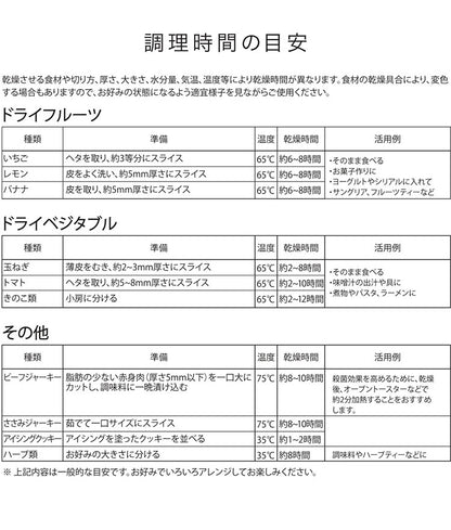 フードドライヤー ドライフルーツ 無添加 おやつ 食品乾燥機 ディハイドレーター ドライフード 干し ペットフード 発酵食品 もっと美味しくフードドライヤーDX RM-237H ROOMMATE