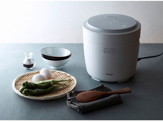 炊飯器 3合炊き ヘルシーマルチライスポット マイコン式 一人暮らし ホワイト LRC-A30WT A-Stage 調理モード ご飯 おかず スイーツ レシピ付き