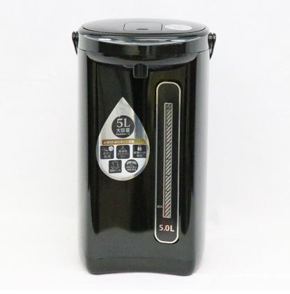 電気ポット 5L 大容量 空焚き防止 保温 おしゃれ マイコン電動ポット ジャーポット 省エネ 節電 湯沸かし器 湯沸かしポット 再沸騰 給湯ロック HLP-50IR ヒロコーポレーション