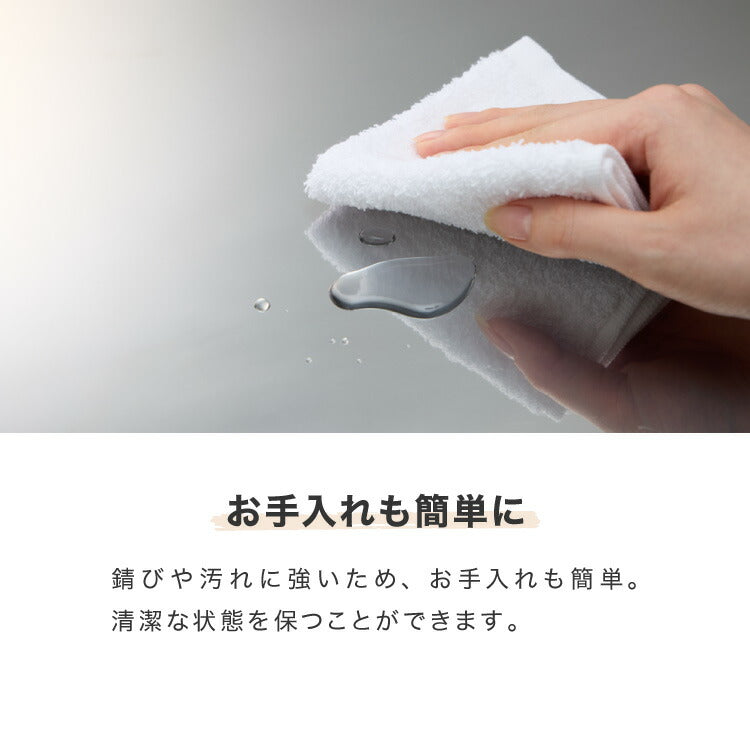 日本製 キッチンカウンター ステンレス天板 完成品 幅120 間仕切りキャスター付き スライド棚 コンセント付き 食器棚 一人暮らし 国産 キッチンボード おしゃれ (代引不可)