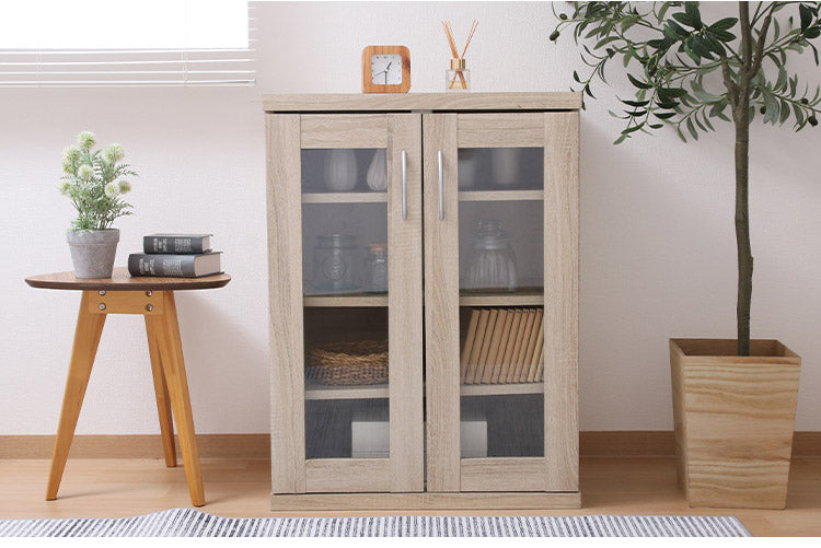 キャビネット 幅60×奥行41.5×高さ80cm 食器棚 キッチンボード キッチン収納 リビング ダイニング キッチン おしゃれ 収納(代引不可)