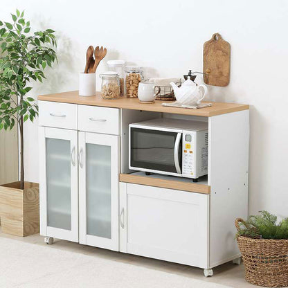 キッチンカウンター サージュ WH×NA 120幅(96820)(代引不可)