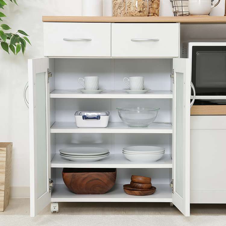 キッチンカウンター サージュ WH×NA 120幅(96820)(代引不可)