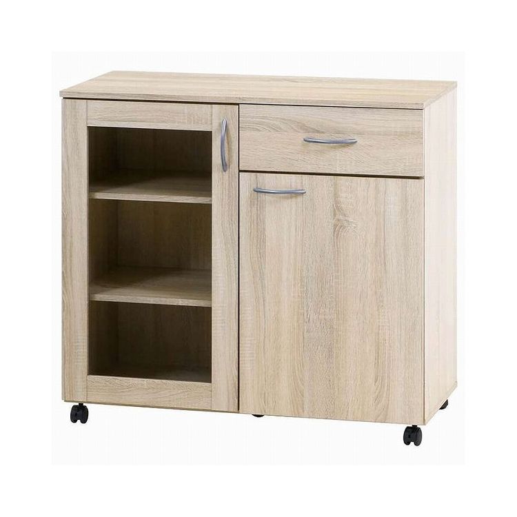 キッチン収納キャビネット 90×40 キッチンボード キャスター付き キッチンカウンター キャビネット キッチン収納(代引不可)