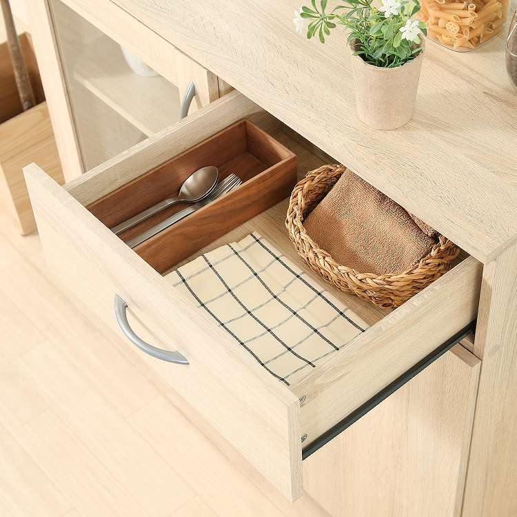 キッチン収納キャビネット 90×40 キッチンボード キャスター付き キッチンカウンター キャビネット キッチン収納(代引不可)