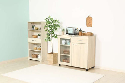 キッチン収納キャビネット 90×40 キッチンボード キャスター付き キッチンカウンター キャビネット キッチン収納(代引不可)