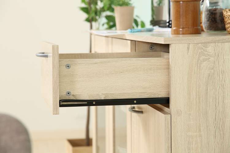 キッチン収納キャビネット 115×40 キッチンボード キャスター付き キッチンカウンター キャビネット キッチン収納(代引不可)