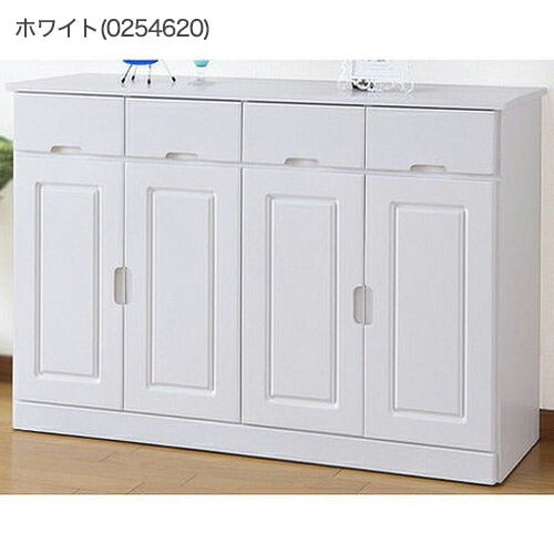 キッチンワゴン 天然木カウンターワゴン 4枚扉 天然木 ワゴン キッチンカウンター キッチン収納 カウンター キッチン(代引不可)