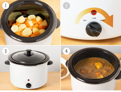 電気煮込み鍋 スロークッカー 3.0L 大容量 火を使わない 安心 温度調節 煮込み料理 煮崩れ防止 味染み 肉鍋 鍋 調理 調理器(代引不可)