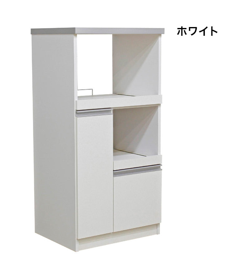 レンジ台 幅60 完成品 国産 大川家具 12キロ米びつ付き 食器棚 スライドカウンター フレンチカントリー調 2口コンセント 引き出し 扉収納 レンジラック レンジボード(代引不可)