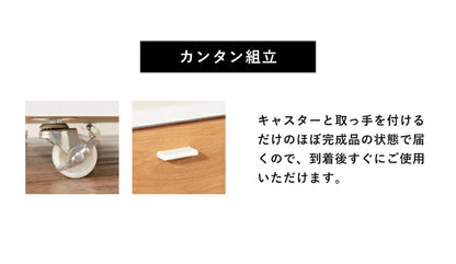 日本製 キッチンカウンター 幅70cm 完成品 キッチンワゴン 国産 ホワイト コンパクト キッチンキャビネット 食器棚 キッチン収納 PLUK パルク(代引不可)