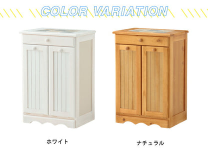 ゴミ箱 ごみ箱 ダストボックス おしゃれ 分別 大量収納 木製 キャスター付き ペール 完成品 大容量 キッチン 2分別 15L(代引不可)