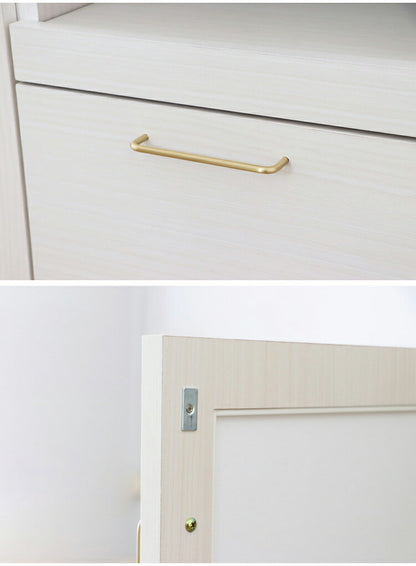 キッチンカウンター 完成品 日本製 幅80cm 食器棚 ステンレス天板 引き出し 可動棚 スライド棚 扉収納 キッチンボード キャビネット おしゃれ 真鍮 キッチン収納 国産 リビング キッチン ダイニング(代引不可)