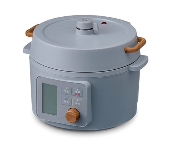 電気圧力鍋 3L ヘルシー アイリスオーヤマ 液晶タイプ KPC-MA3-H グレー 圧力鍋 電気 3L 鍋 なべ ナベ 炊飯器 糖質抑制 低温調理 発酵 保温 予約タイマー 洗える 多機能 メニュー レシピブック付き