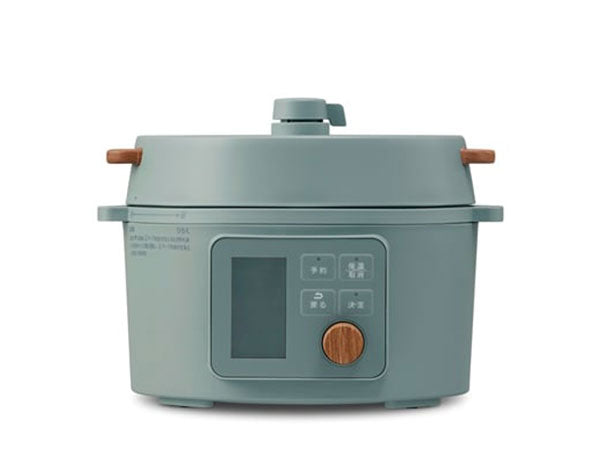電気圧力鍋 3L ヘルシー アイリスオーヤマ 液晶タイプ KPC-MA3-G グリーン 圧力鍋 電気 3L 鍋 なべ ナベ 炊飯器 糖質抑制 低温調理 発酵 保温 予約タイマー 洗える 多機能 メニュー レシピブック付き