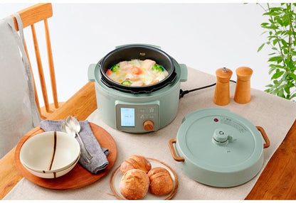 電気圧力鍋 3L ヘルシー アイリスオーヤマ 液晶タイプ KPC-MA3-G グリーン 圧力鍋 電気 3L 鍋 なべ ナベ 炊飯器 糖質抑制 低温調理 発酵 保温 予約タイマー 洗える 多機能 メニュー レシピブック付き