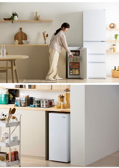 冷凍庫 スリム スキマックス アイリスオーヤマ IUSN-S6A-W ホワイト 小型 家庭用 自動霜取り ファン式 霜取り不要 64L セカンド冷凍庫 急冷モード 省スペース コンパクト