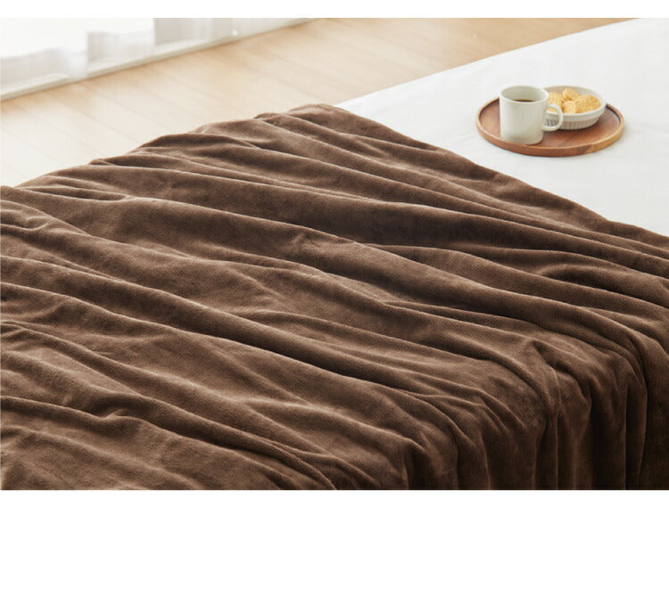 フランネル掛敷電気毛布 188×160cm セミダブル 洗える 電気毛布 抗菌 防臭 防ダニ 本体丸洗い 室温センサー ダニ退治 ブラウン 掛け敷き