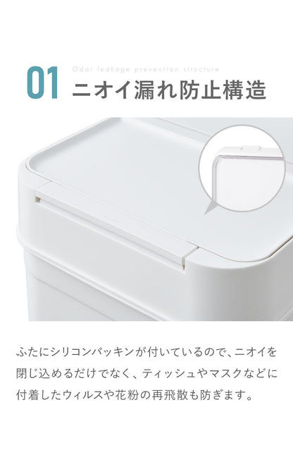 ライクイット like-it seals シールズ 密閉ダストボックス ゴミ箱 ごみ箱 ごみ ゴミ 45リットル 分別 ゴミ袋 袋 ふた付き パッキン付き 角 キッチン 臭わない 生ごみ(代引不可)