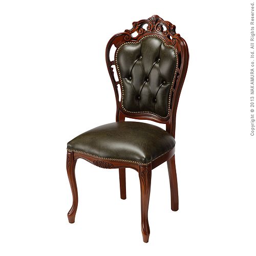 完成品 イタリア製 革張り ダイニングチェア ヴェローナ クラシック 牛革 本革 レザー アンティーク おしゃれ 天然木 木製 肘無し 高級感(代引不可)