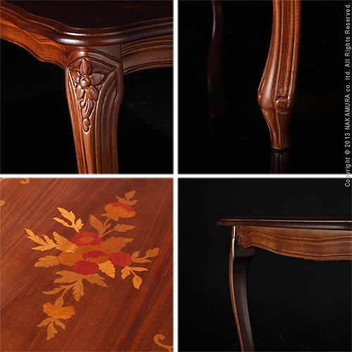 イタリア製 ヴェローナ クラシック コーヒーテーブル 幅100 長方形 四角形 奥行き50.5 100×50.5 センターテーブル おしゃれ クラシック(代引不可)