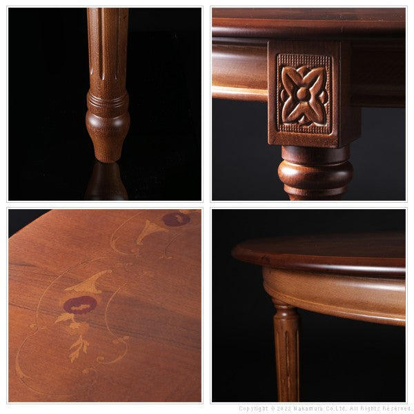 完成品 イタリア製 ヴェローナ クラシック ダイニングセット 三点セット 3点セット おしゃれ 北欧 アンティーク 丸型 円形 天然木 木製(代引不可)