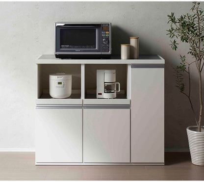 フナモコ キッチンカウンター STW-1150 スーパーホワイト ホワイト キッチンカウンター 炊飯器 電子レンジ レンジ キッチン収納 キッチンボード 幅115 高さ94cm(代引不可)