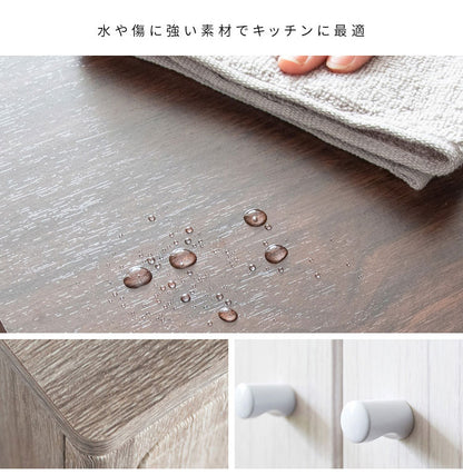 ダストボックス ダブルプッシュ式 Empro(エンプロー) 木目調 45L×2 ワンプッシュ キッチンペール ごみ箱 ふた付き 縦型 ごみばこ(代引不可)