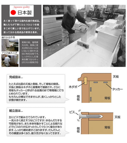 日本製 キッチンカウンター 幅110cm ナチュラル 収納型タイプ 完成品 組み立て不要 レンジ台 レンジラック 大型レンジ 食器棚(代引不可)