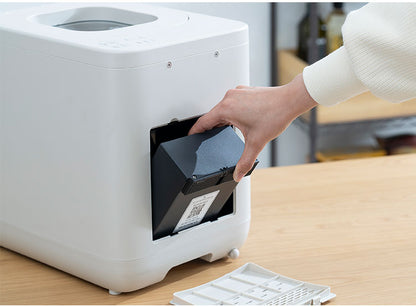 生ごみ処理機 GYUTTO ギュット 4L 縮小化 乾燥 粉砕 活性炭カートリッジ 消臭 脱臭 追加投入 透明窓 静音 洗浄機能 清潔 衛生 キッチン 肥料 固い 家庭用 夏 虫 QUADS QS561