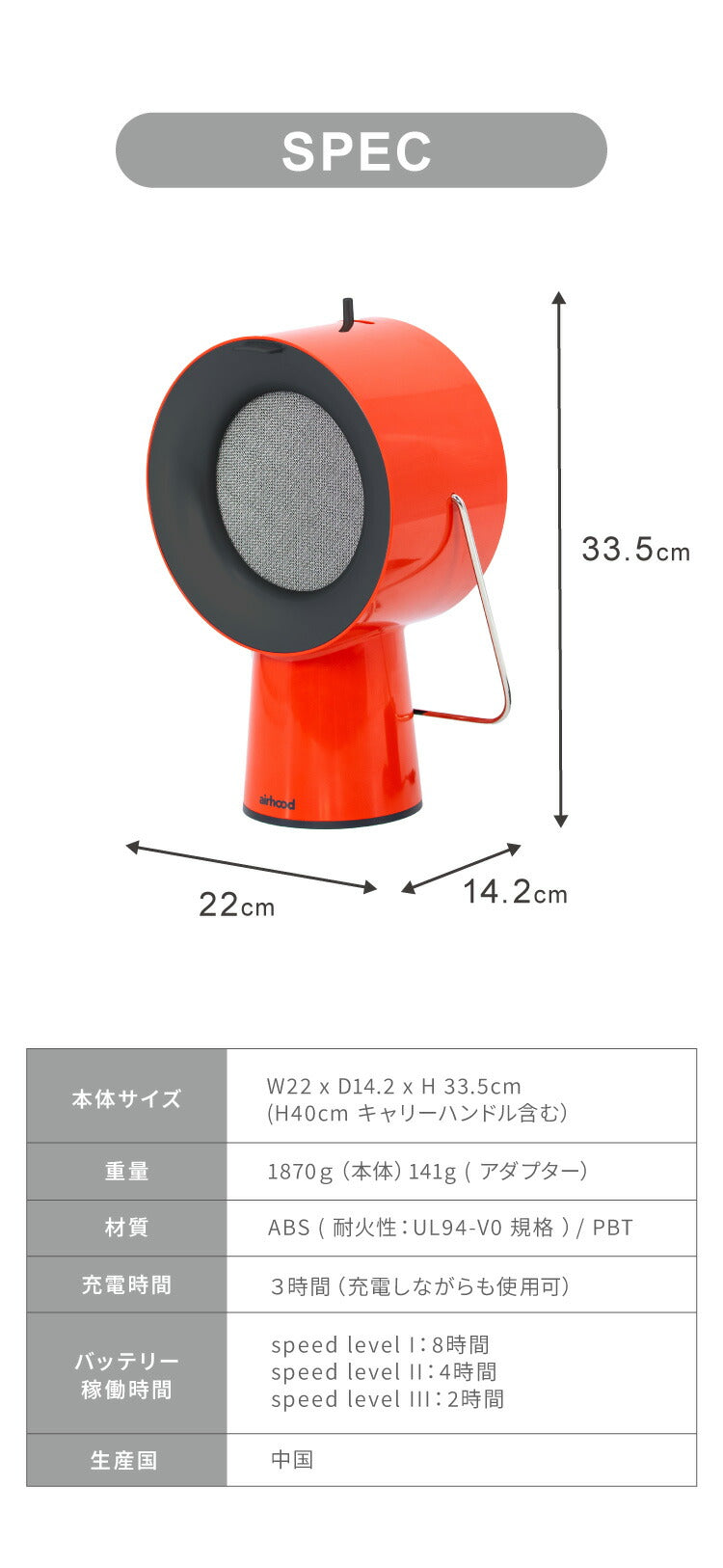 エアフード ワイヤレス Air Hood 卓上レンジフード ポータブルレンジフード ポータブル コンパクト 持ち運び 換気扇 吸煙器 吸煙 油汚れ防止 卓上 焼肉 鍋 におい対策 フィルター付き